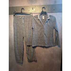 Aria 2 piece soft button-down PJ set small